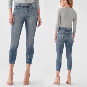 DL1961 $199 Farrow Crop High Rise Skinny Jeans in Tacoma blue Women’s 29 NEW